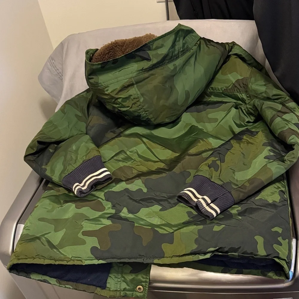 J. Crew CrewCuts Camouflage Green Puffer Jacket